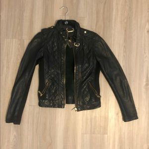 Michael by Michael Kors Quilted Leather Jacket